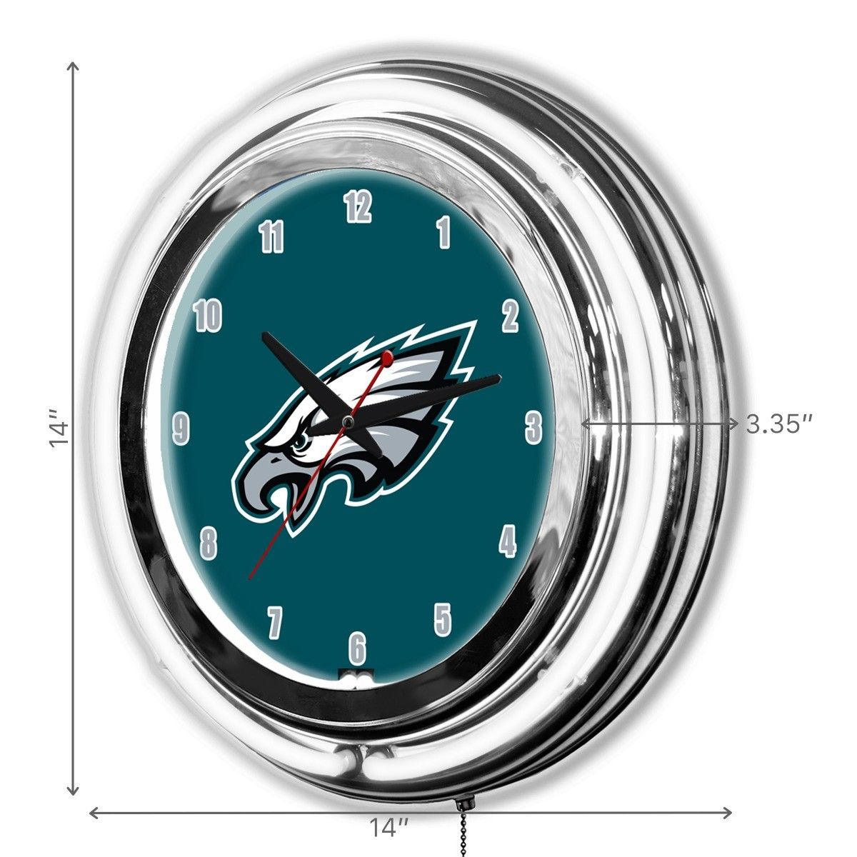 Philadelphia Eagles 14in Neon Clock