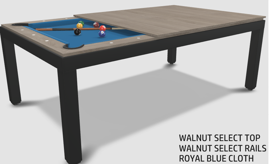 Aramith Fusion Dining/Pool Table with Dining Top, 7' Black Powdercoat Finish